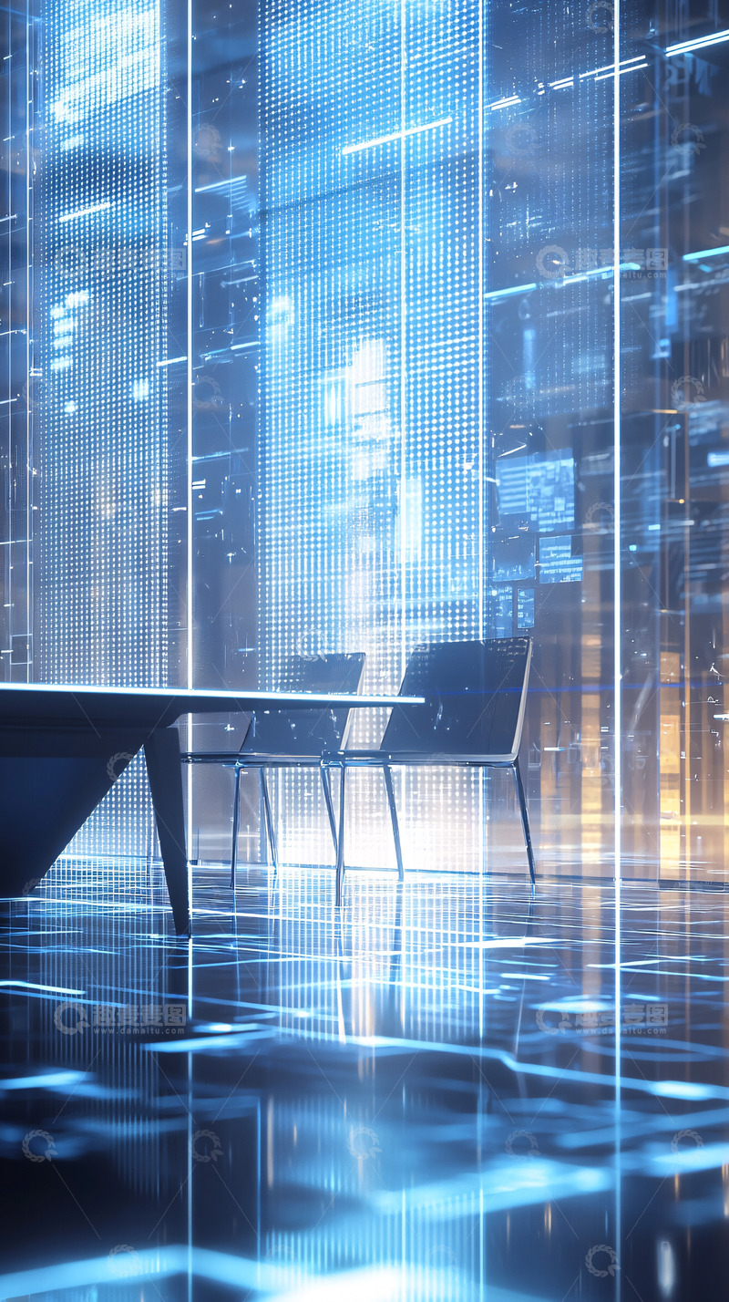 高清大图下载【趣麦麦图】未来科技感办公室