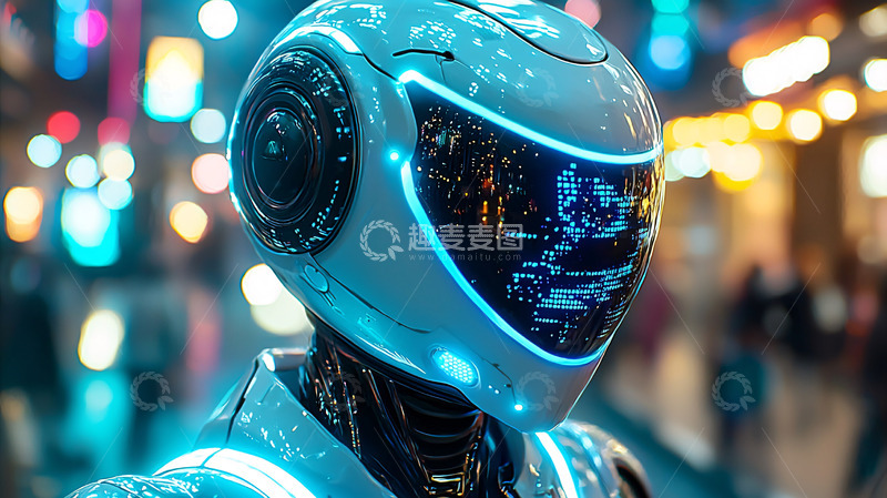 高清大图下载【趣麦麦图】未来科技感机器人