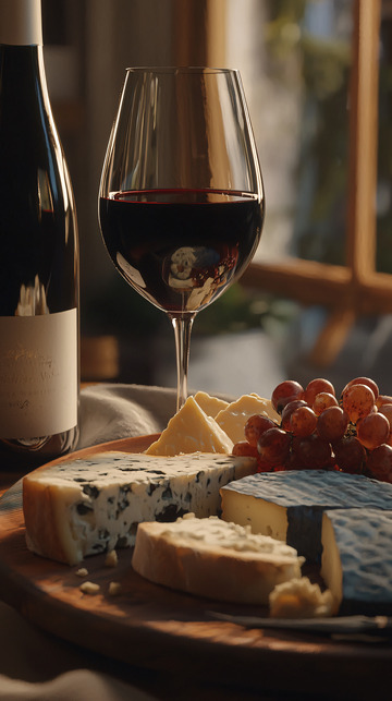 红酒与奶酪的下午茶时光