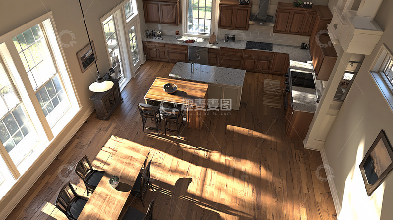 高清大图下载【趣麦麦图】开放式厨房