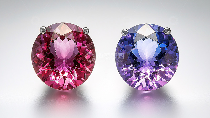高清大图下载【趣麦麦图】红紫宝石耳环
