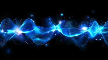 蓝色能量波浪