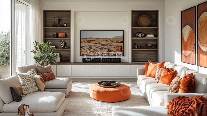 高清大图下载【趣麦麦图】现代简约客厅设计