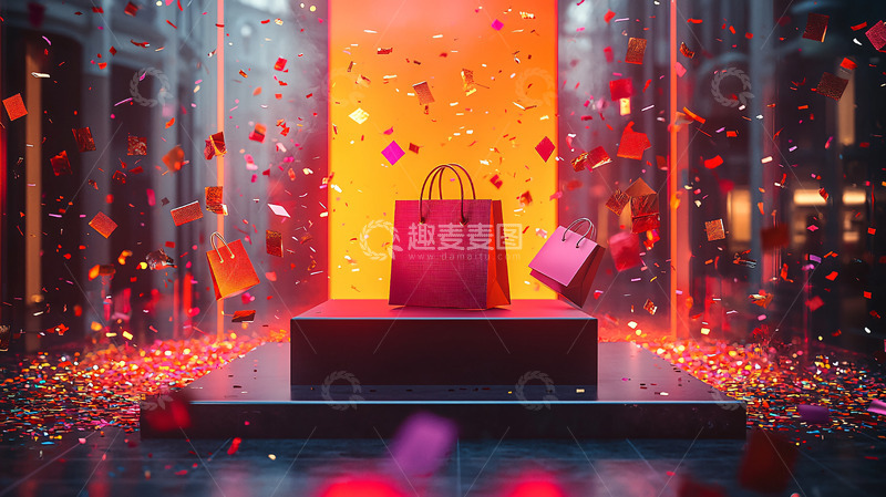 高清大图下载【趣麦麦图】购物节氛围