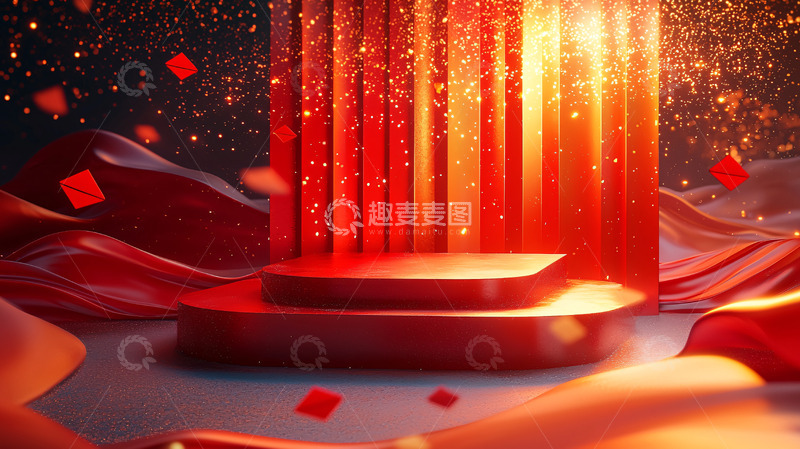 高清大图下载【趣麦麦图】红色舞台