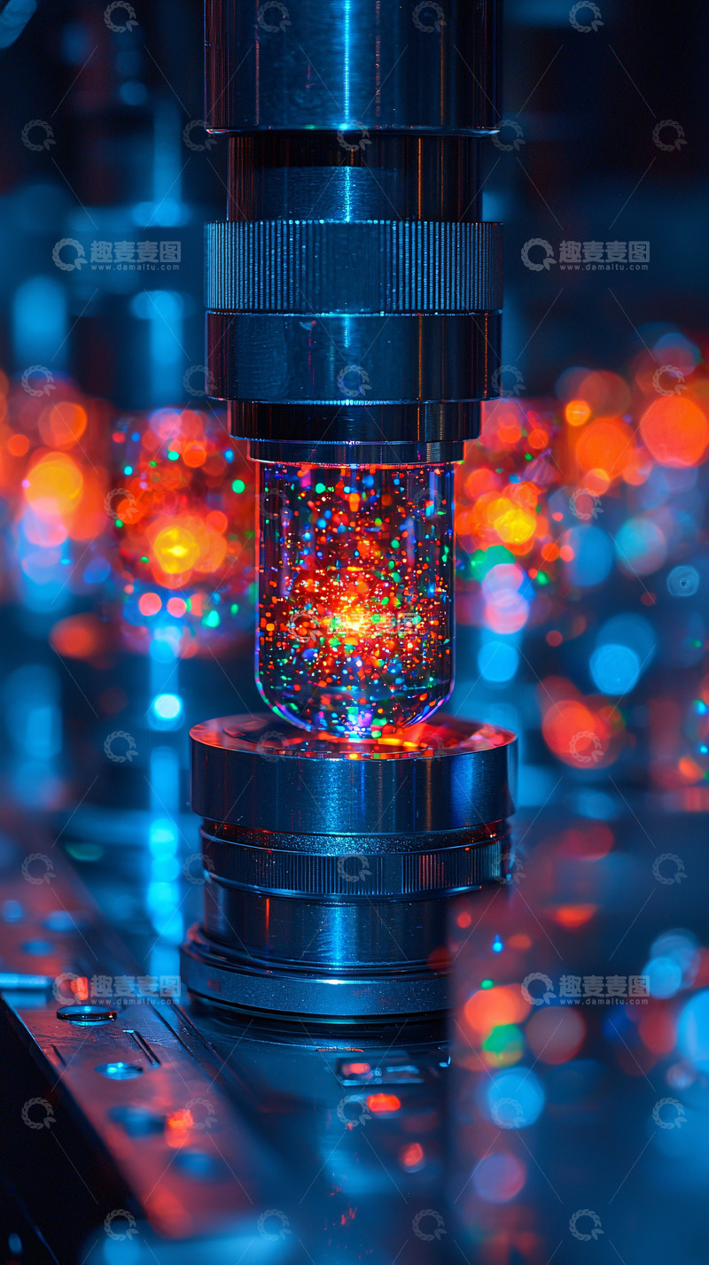 高清大图下载【趣麦麦图】精密仪器下的发光样本