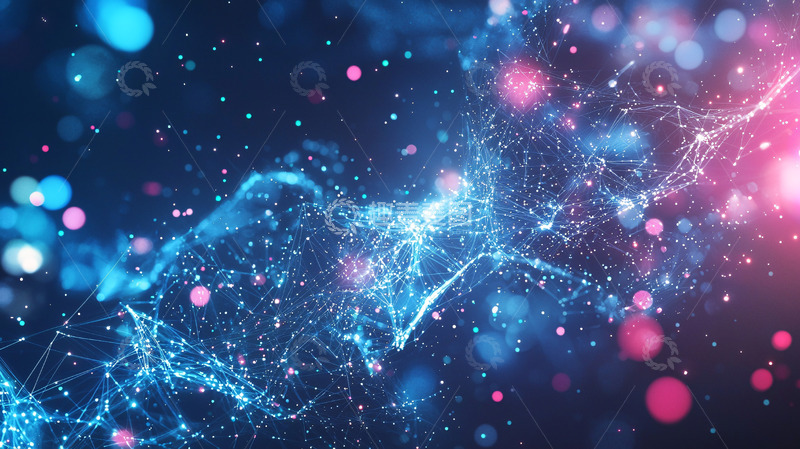 高清大图下载【趣麦麦图】蓝色梦幻科技背景