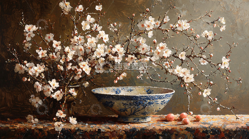 高清大图下载【趣麦麦图】静物油画