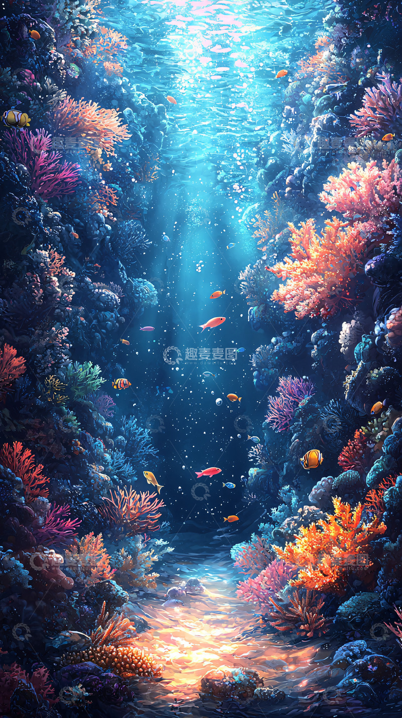 高清大图下载【趣麦麦图】海底珊瑚礁