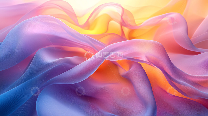 高清大图下载【趣麦麦图】-梦幻彩色丝绸布料