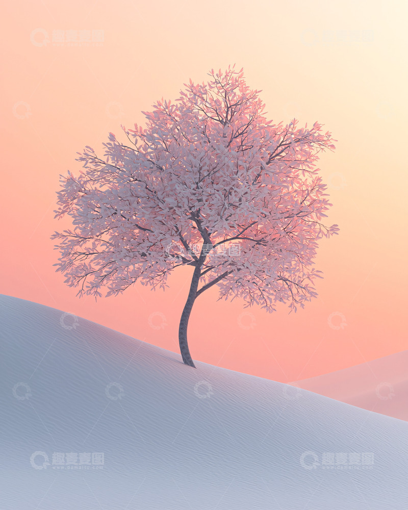 高清大图下载【趣麦麦图】雪景树