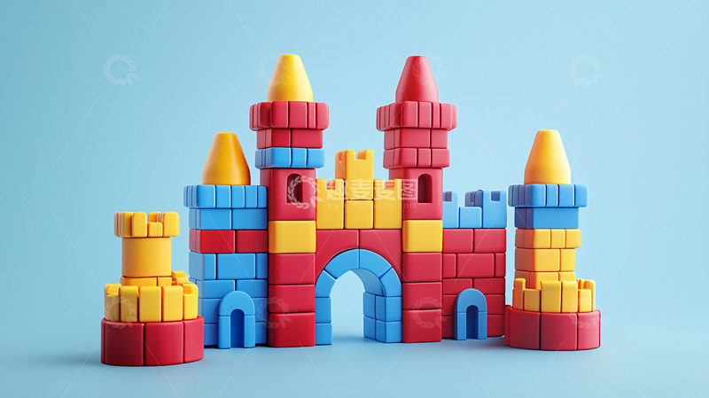 高清大图下载【趣麦麦图】积木城堡
