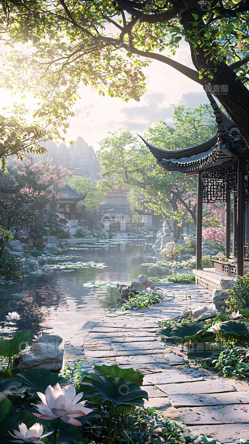 高清大图下载【趣麦麦图】中式园林