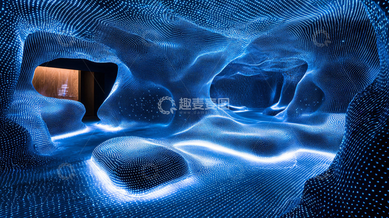高清大图下载【趣麦麦图】蓝色光线洞穴