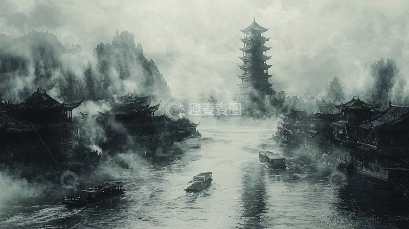 高清大图下载【趣麦麦图】水墨画