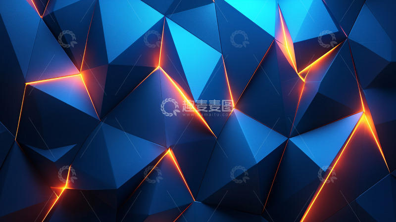 高清大图下载【趣麦麦图】蓝色三角结构