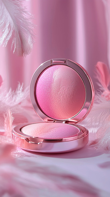 粉色腮红