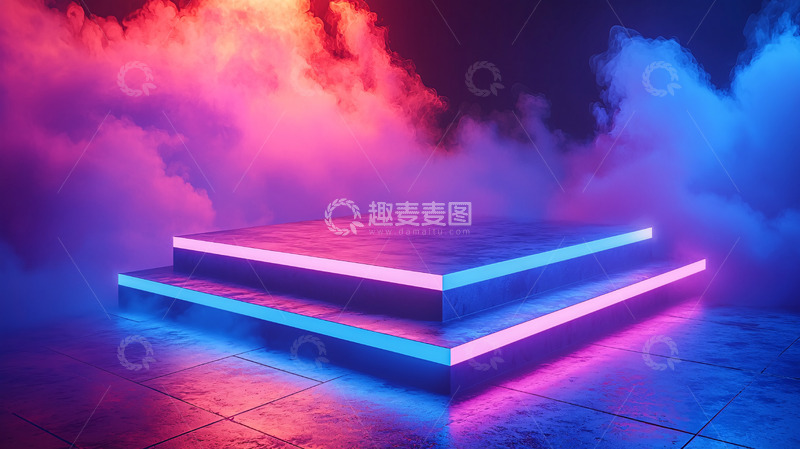 高清大图下载【趣麦麦图】霓虹灯舞台