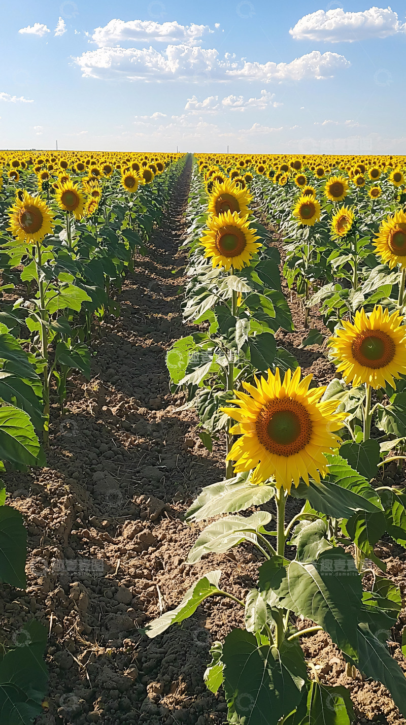 高清大图下载【趣麦麦图】向日葵田