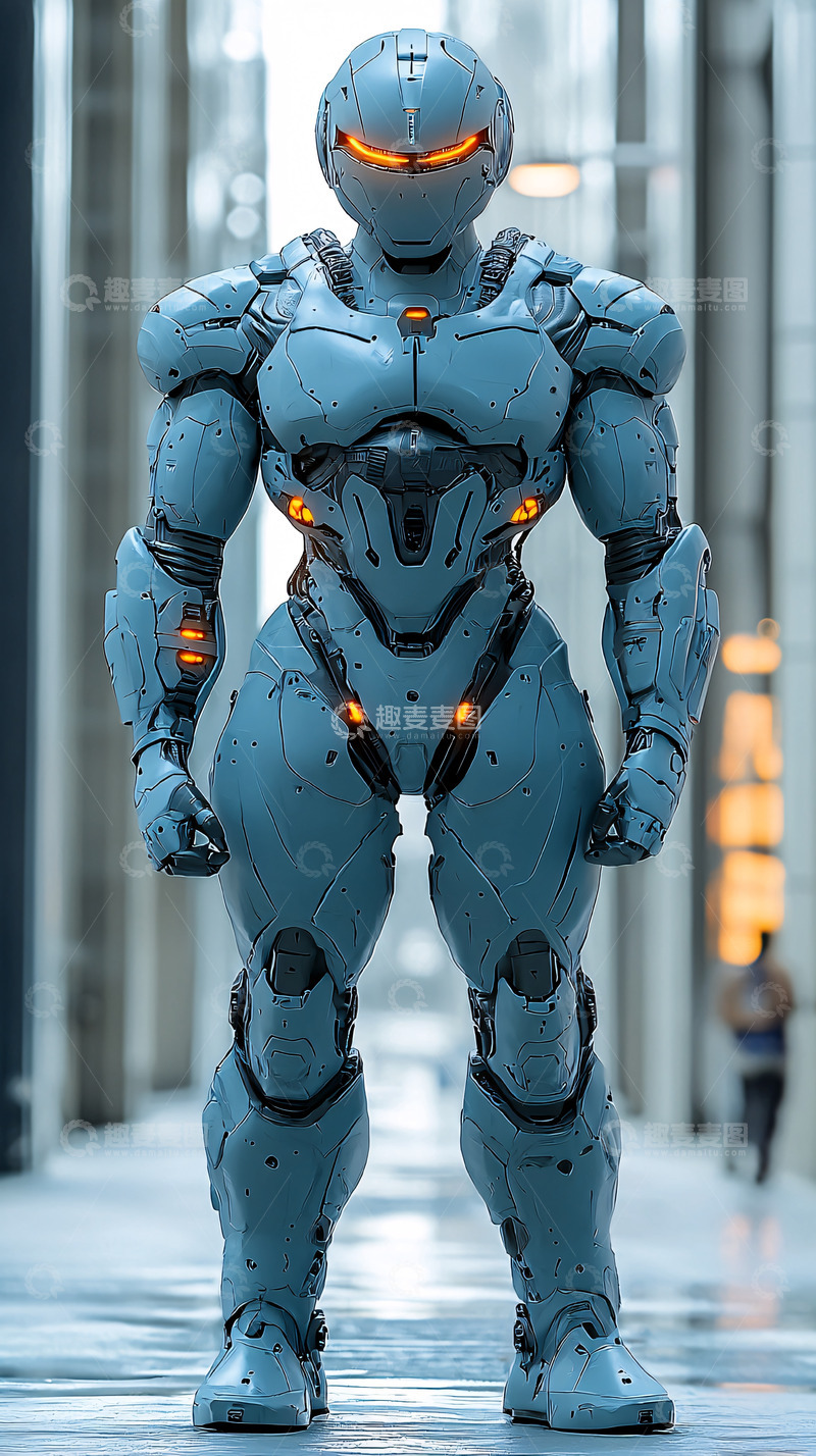 高清大图下载【趣麦麦图】未来科技女战士