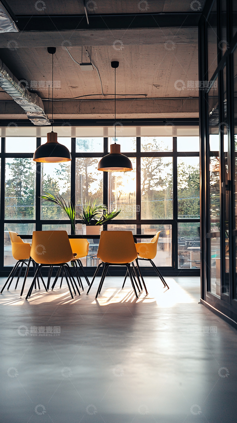 高清大图下载【趣麦麦图】现代简约风格办公室餐厅