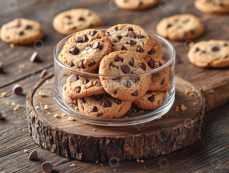 高清大图下载【趣麦麦图】巧克力曲奇饼干玻璃罐