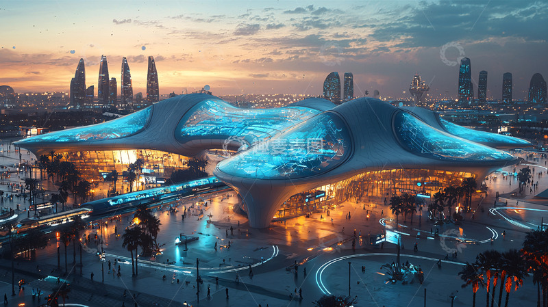 高清大图下载【趣麦麦图】未来感建筑