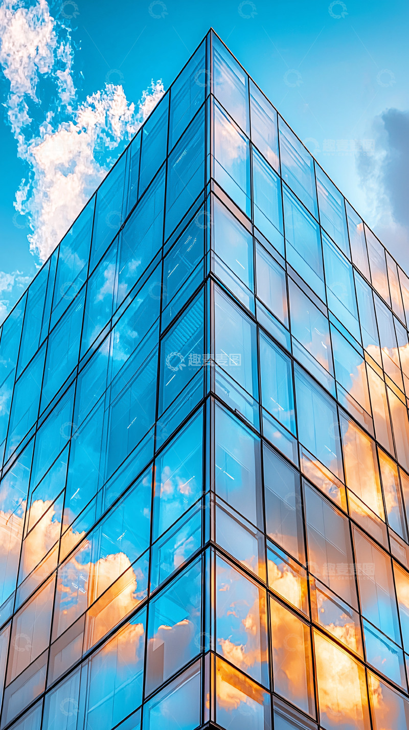 高清大图下载【趣麦麦图】现代玻璃幕墙建筑