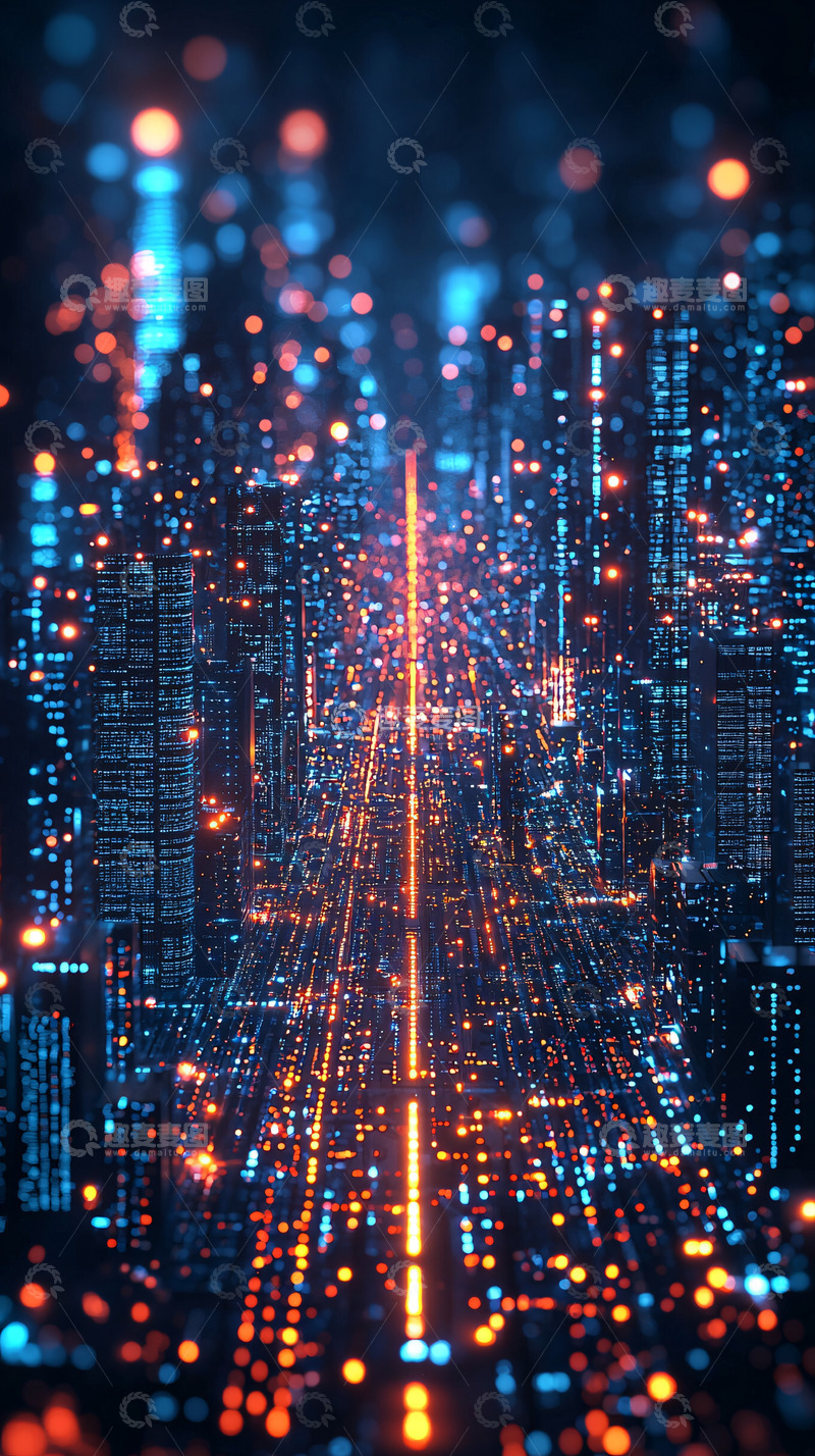 高清大图下载【趣麦麦图】未来都市夜景31