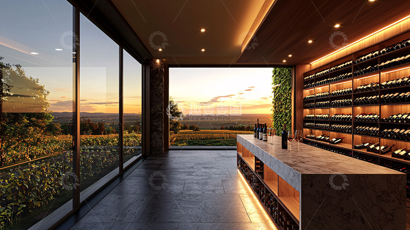 高清大图下载【趣麦麦图】-现代酒窖内