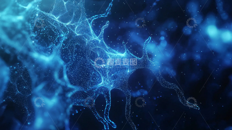 高清大图下载【趣麦麦图】蓝色能量流体