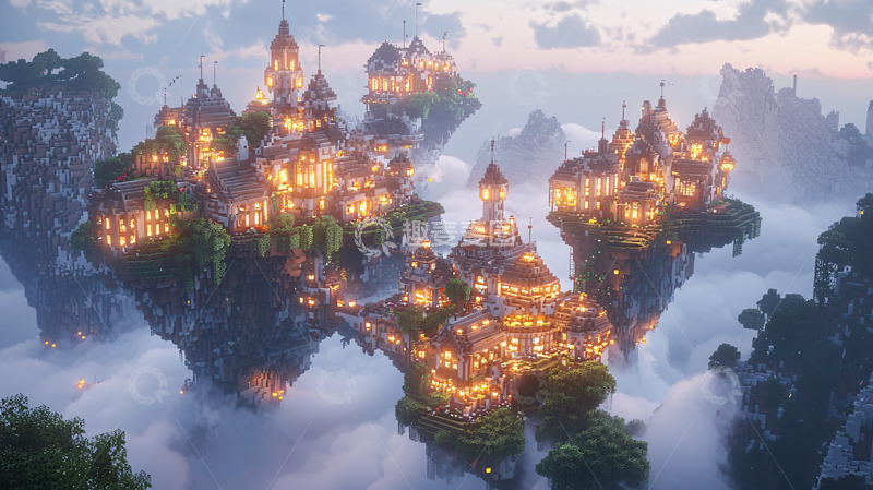 高清大图下载【趣麦麦图】云端之城