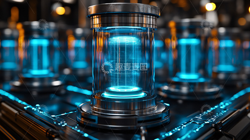 高清大图下载【趣麦麦图】蓝色能量管