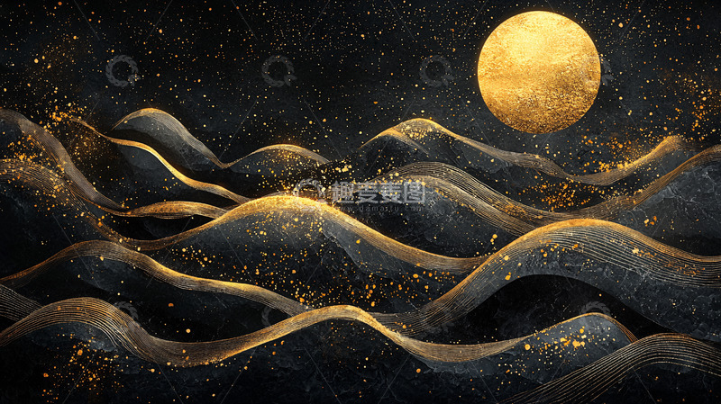 高清大图下载【趣麦麦图】金色月亮