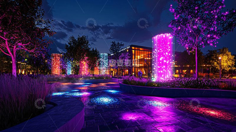 高清大图下载【趣麦麦图】夜景灯光秀