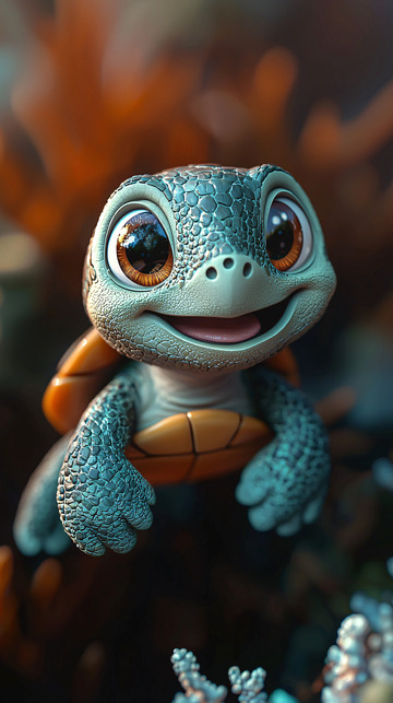 超萌卡通小乌龟