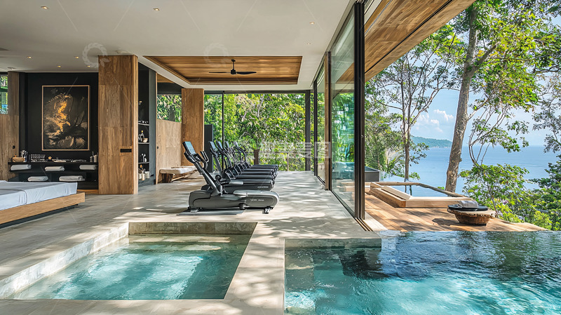 高清大图下载【趣麦麦图】现代风格别墅泳池