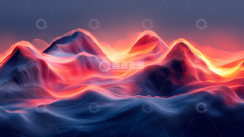 高清大图下载【趣麦麦图】抽象山脉