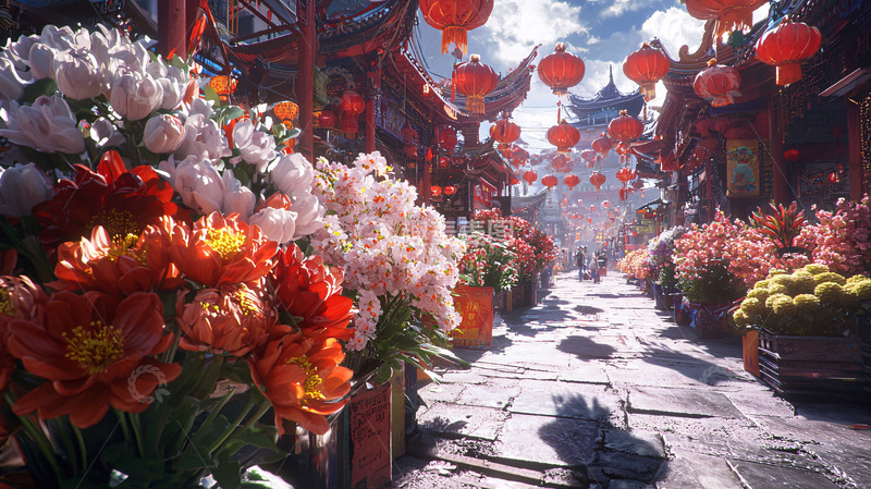 高清大图下载【趣麦麦图】古色古香的中国街道