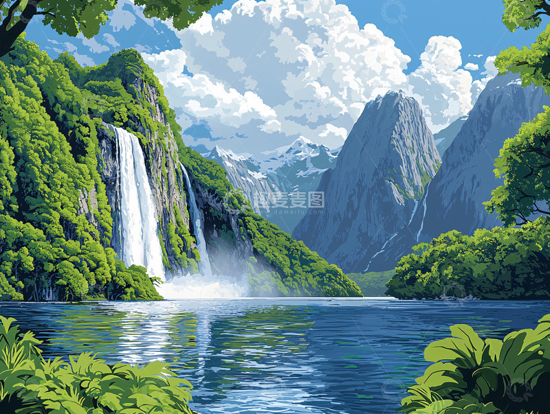 高清大图下载【趣麦麦图】瀑布15