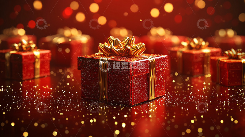 高清大图下载【趣麦麦图】红色礼盒