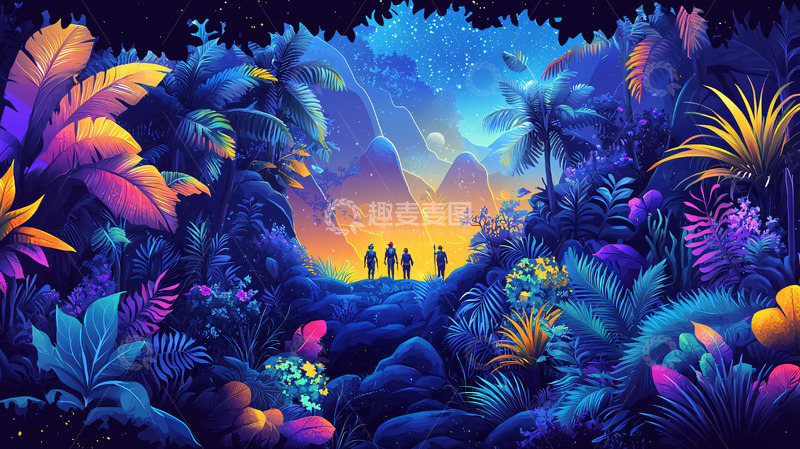 高清大图下载【趣麦麦图】梦幻热带雨林