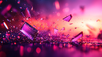 破碎的玻璃与光芒