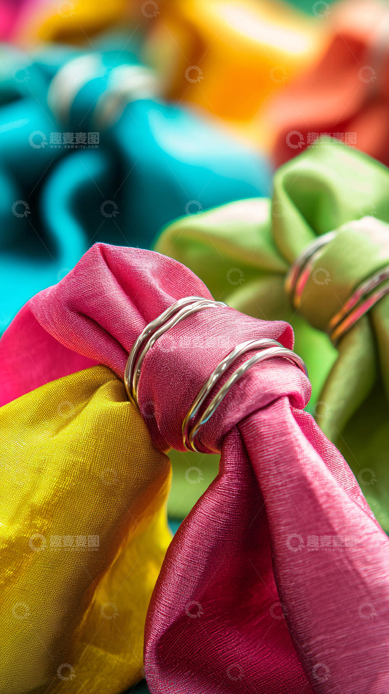 高清大图下载【趣麦麦图】彩色丝绸小包