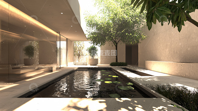 高清大图下载【趣麦麦图】现代简约庭院设计