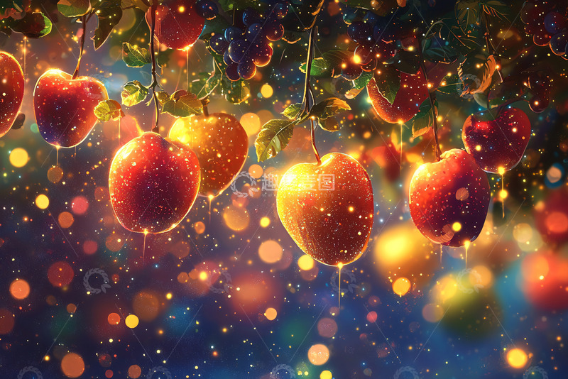 高清大图下载【趣麦麦图】雨后红苹果