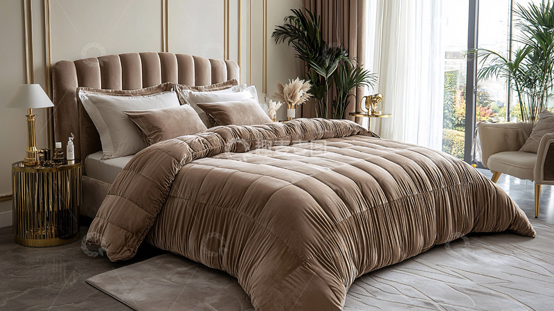 高清大图下载【趣麦麦图】轻奢绒面加厚保暖四件套