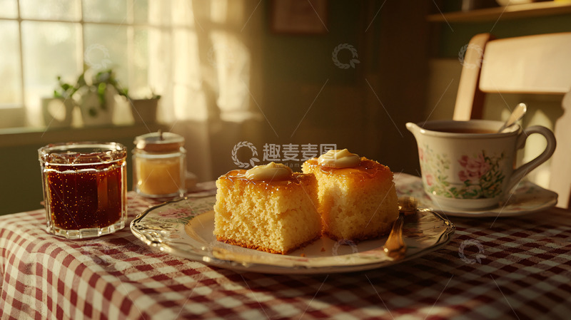高清大图下载【趣麦麦图】温暖阳光下的下午茶