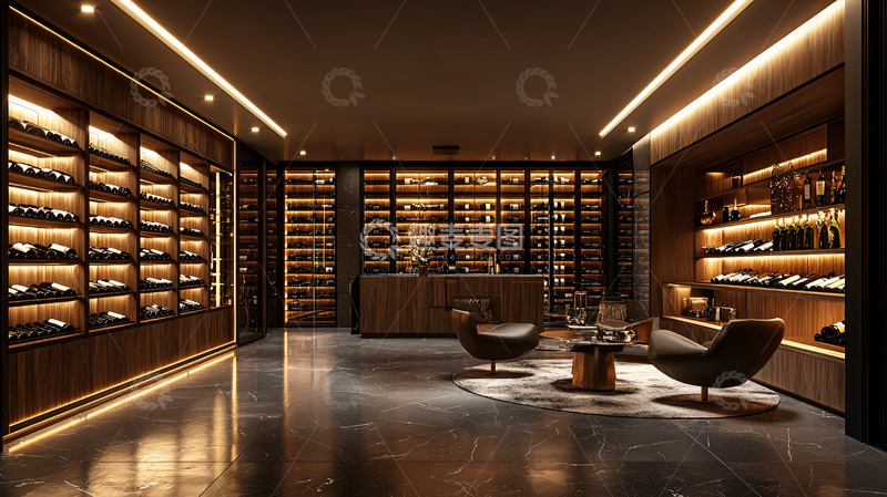 高清大图下载【趣麦麦图】高端红酒酒窖设计
