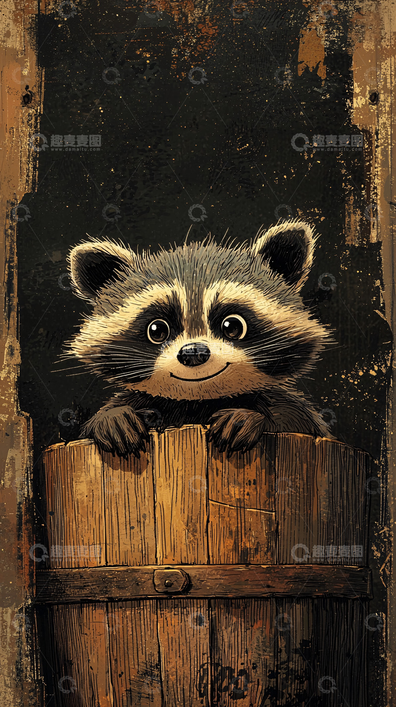 高清大图下载【趣麦麦图】小浣熊